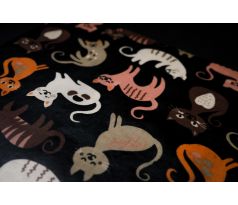 Voskovaný obrúsok - Mačky tmavé
